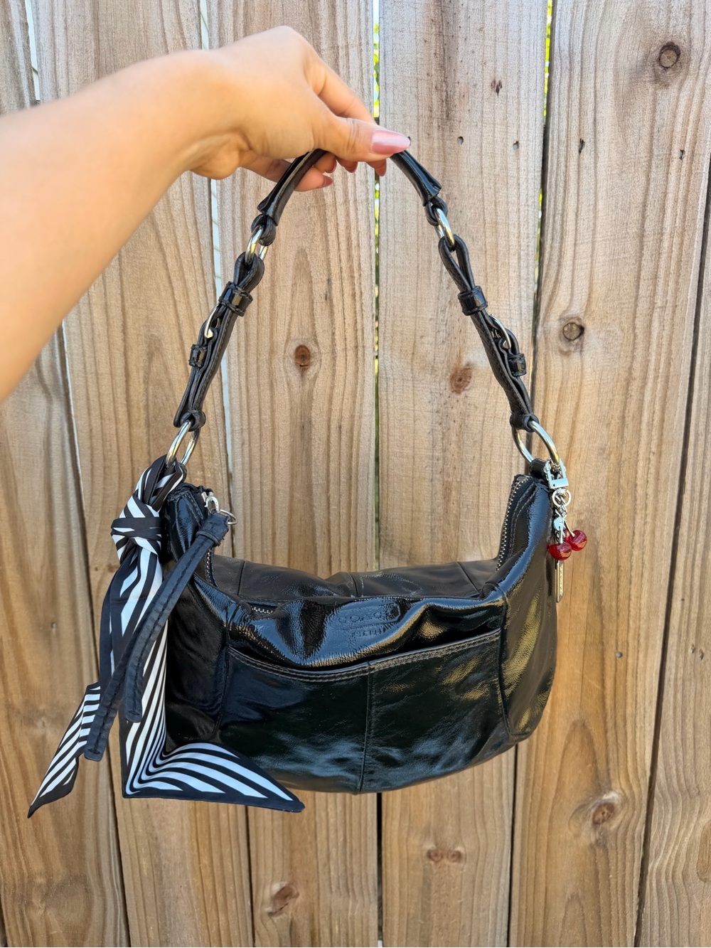 Coach Soho Hobo Shoulder Bag Black Hardware & Tags Vintage Y2K